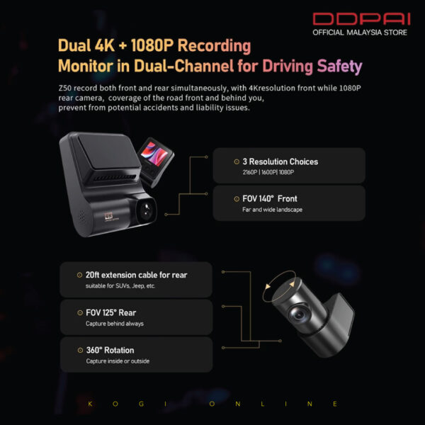 DDPAI Z50 DUAL (GPS) - Image 5